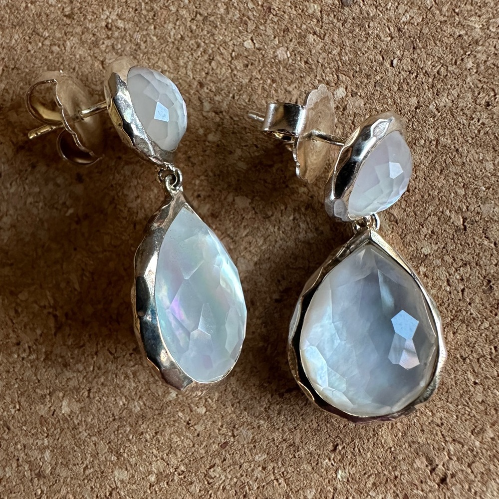 NWOT Ippolita Rock Candy Snowman Mother-of-Pearl Earrings - Picture 11 of 14